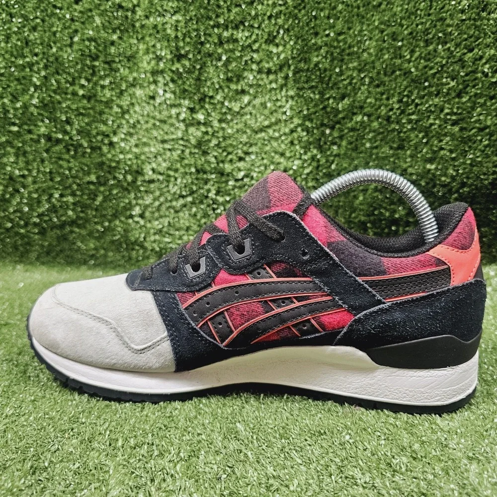ASICS GEL-LYTE III Lumberjack Red Black Athletic Sneakers Mens Size 8.5